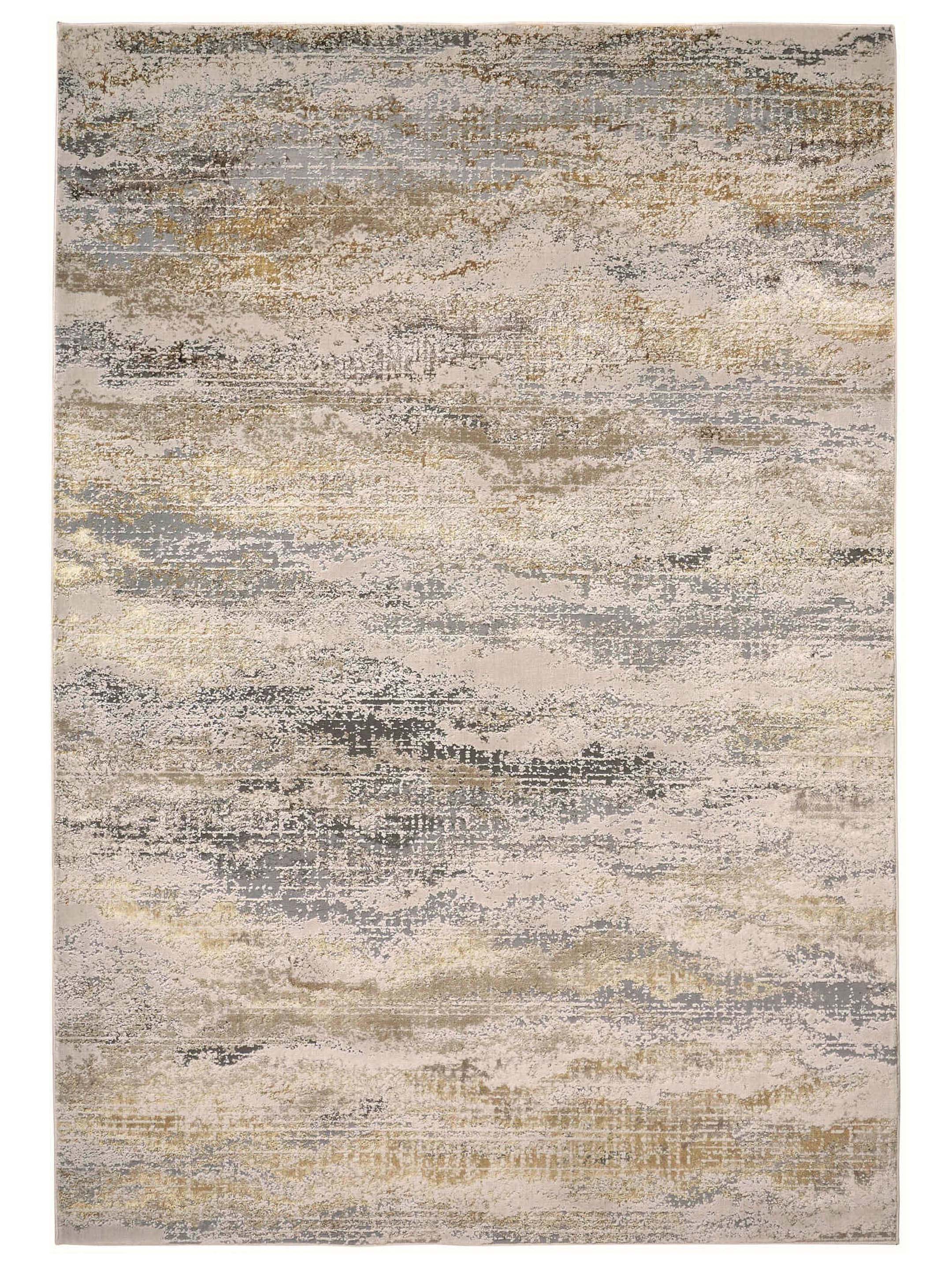 Feizy-Aura-3735F-Gold-Gray-Marble-Machine Woven-Rug